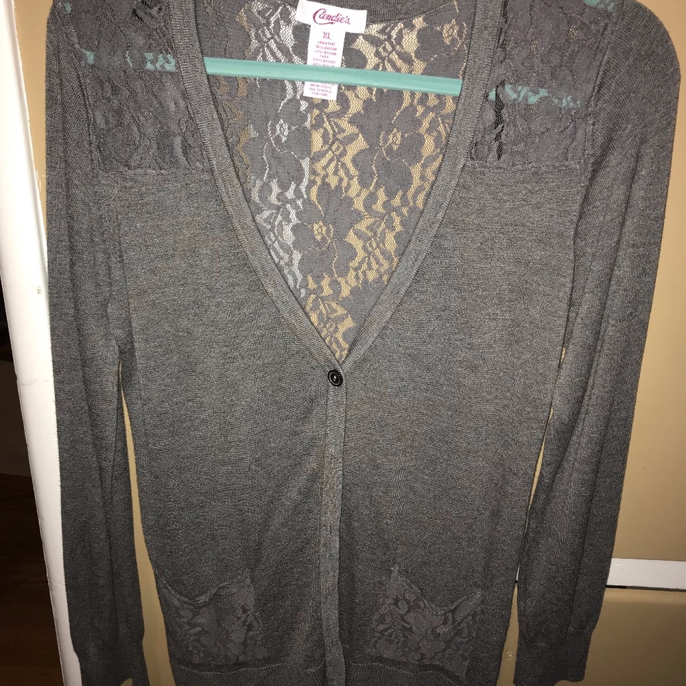 Buttoned Up, Gray Cardigan